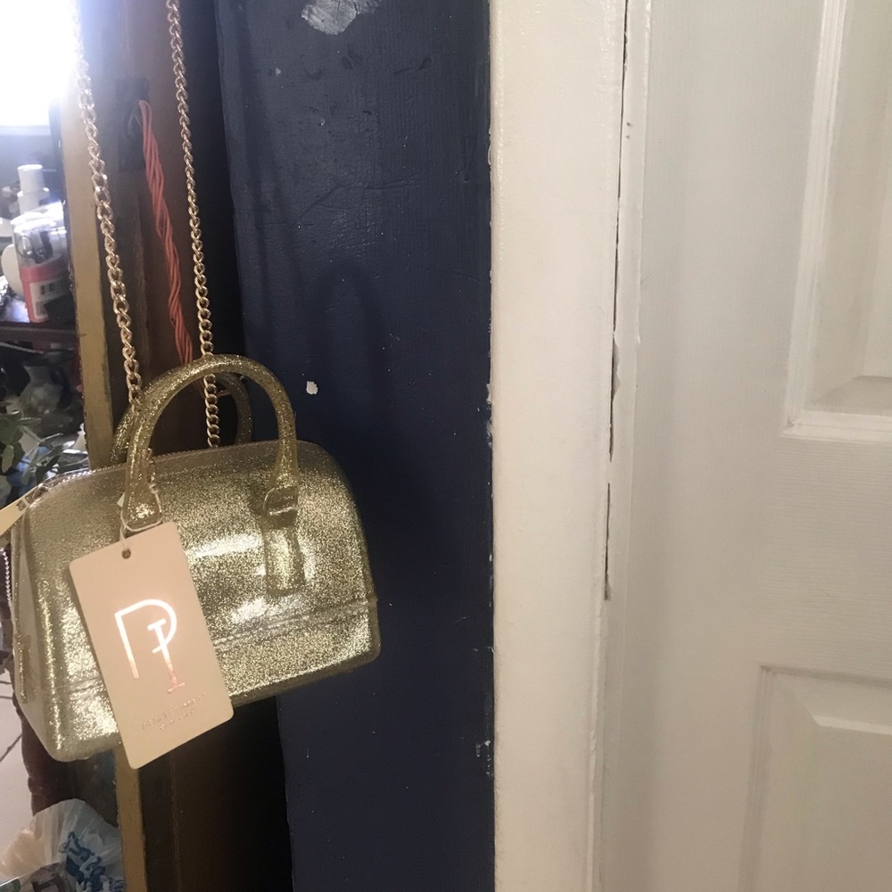 Small gold jelly bag , glam up for the fall